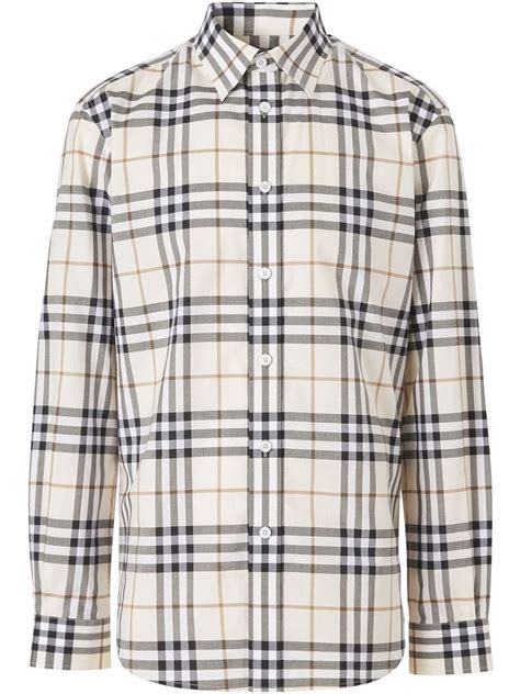 burberry overhemd wit|BURBERRY Fleece.